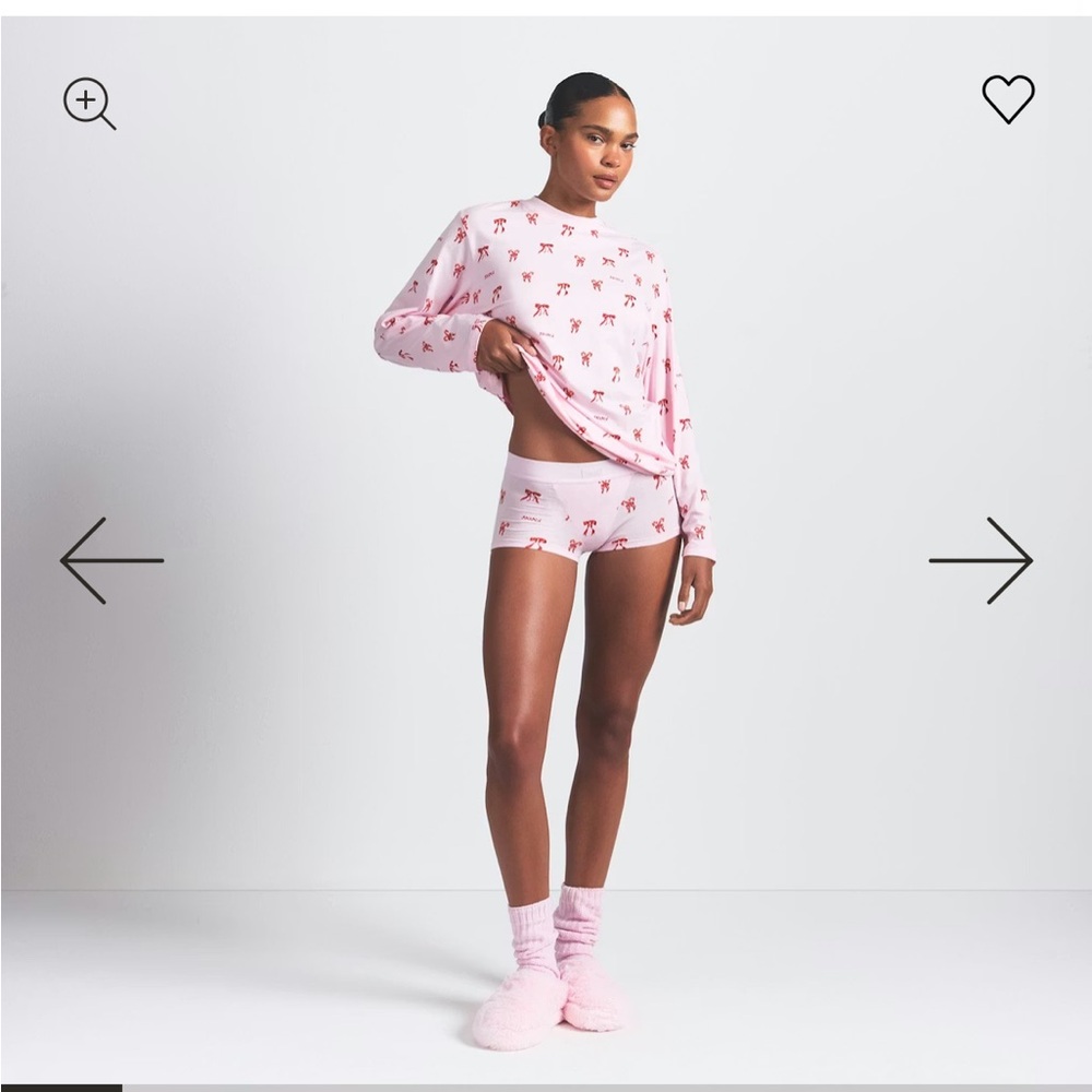 SKIMS boyfriend long sleeve and boxer set